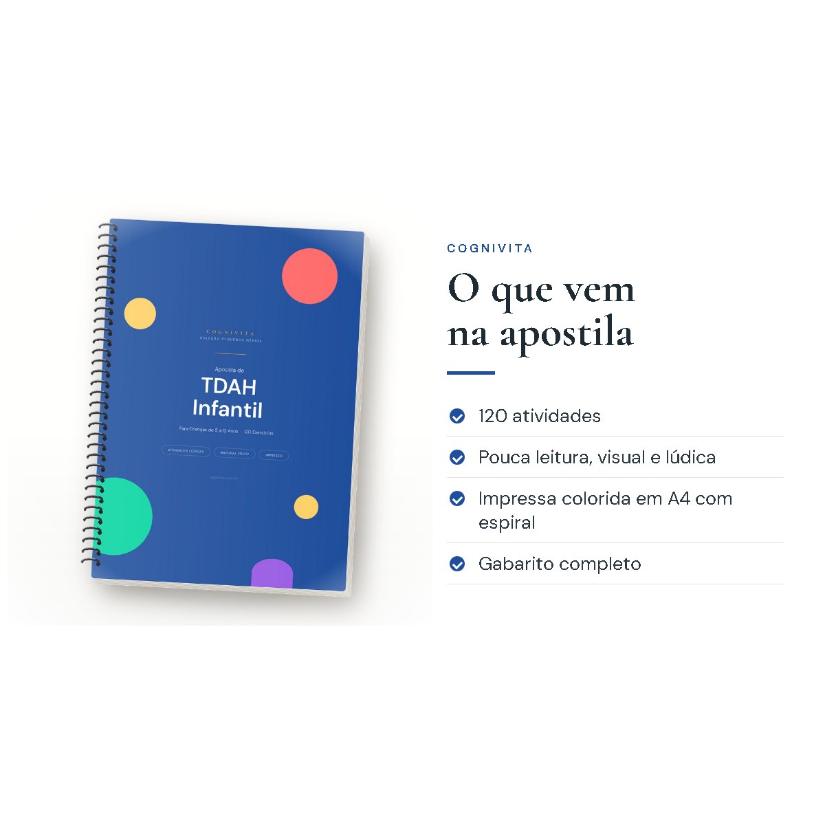 O que vem na apostila: Apostila TDAH Infantil — 120 Atividades